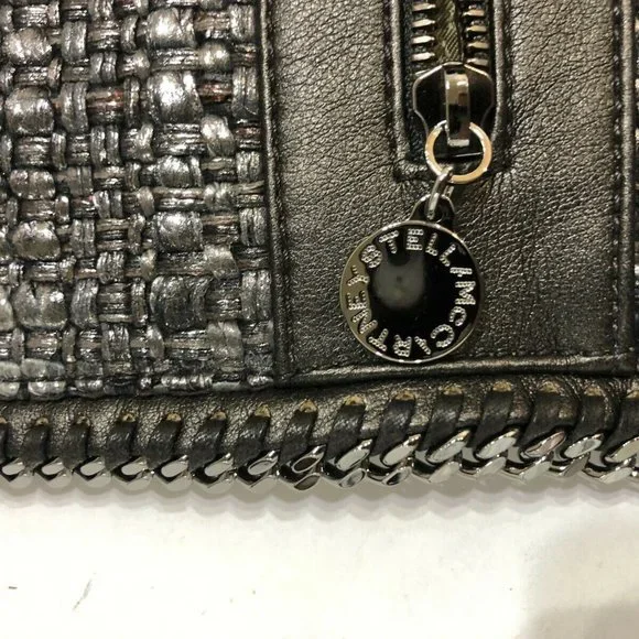 Stella McCartney Tweed Falabella Fold-over Clutch